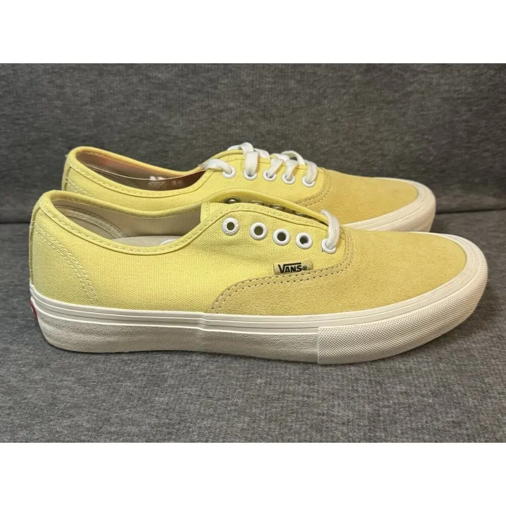 Vans Authentic Pro Pale Banana Marshmallow Rare Extra Laces- Men's Size 8 New